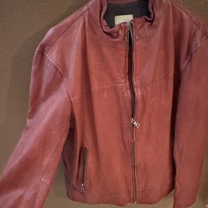 Banana Republic Cognac leather jacket, men’s size large